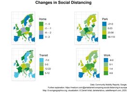Changes in community space use, end of March and early April
