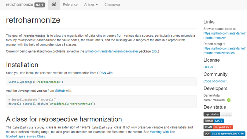 retroharmonize R package
