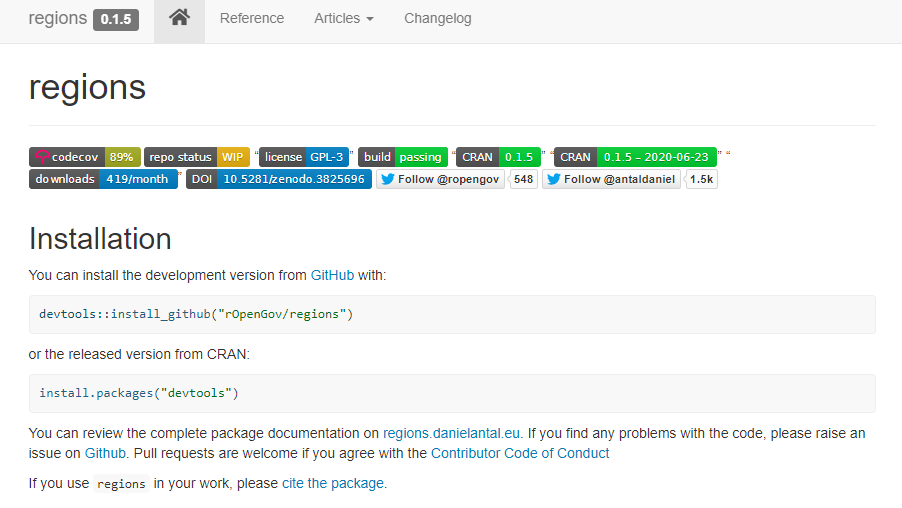regions R package | Daniel Antal, CFA